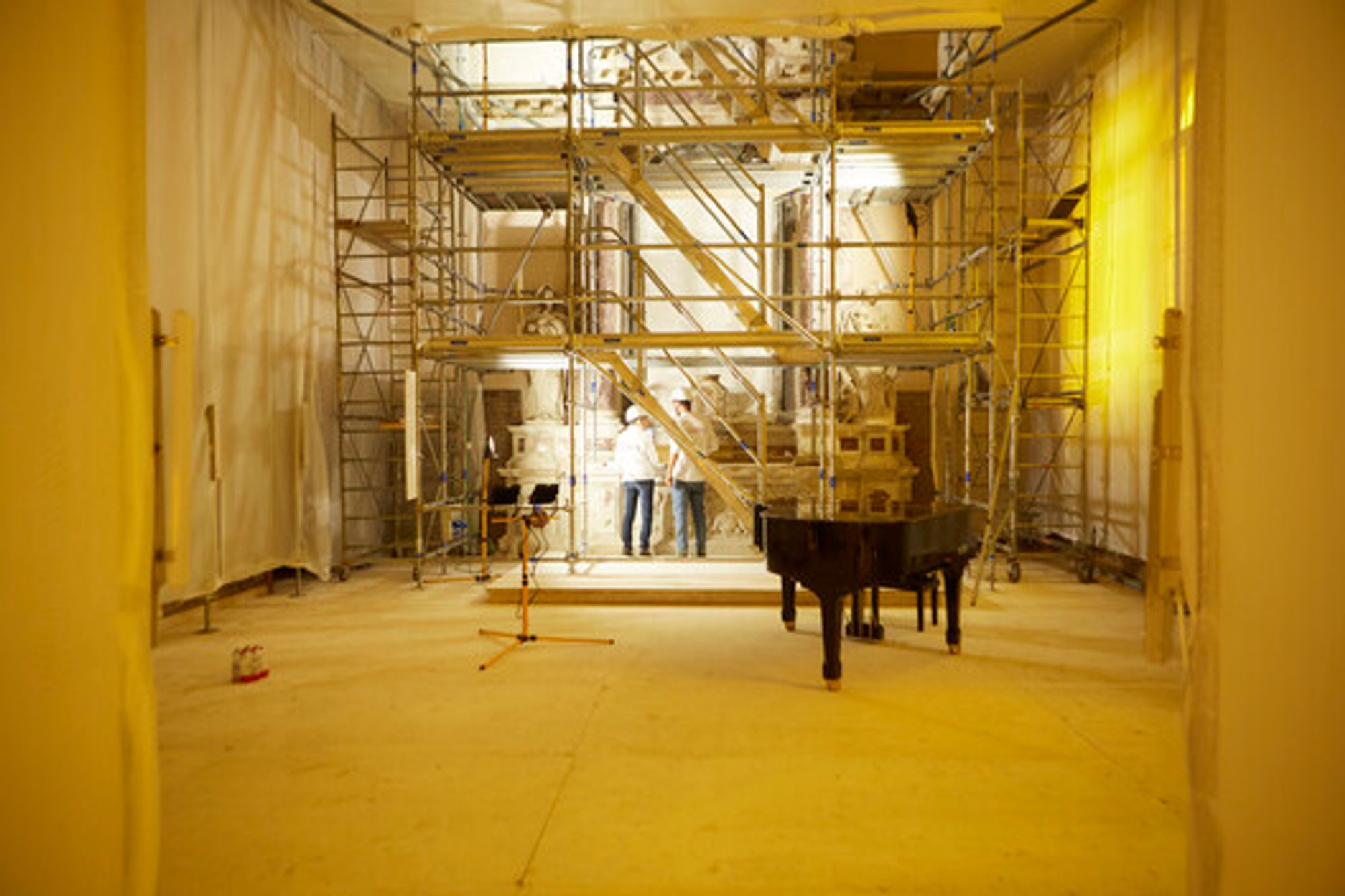 Installation view of Opera Aperta, the Holy See pavilion at the 2025 Venice Architecture Biennale, Santa Maria Ausiliatrice.