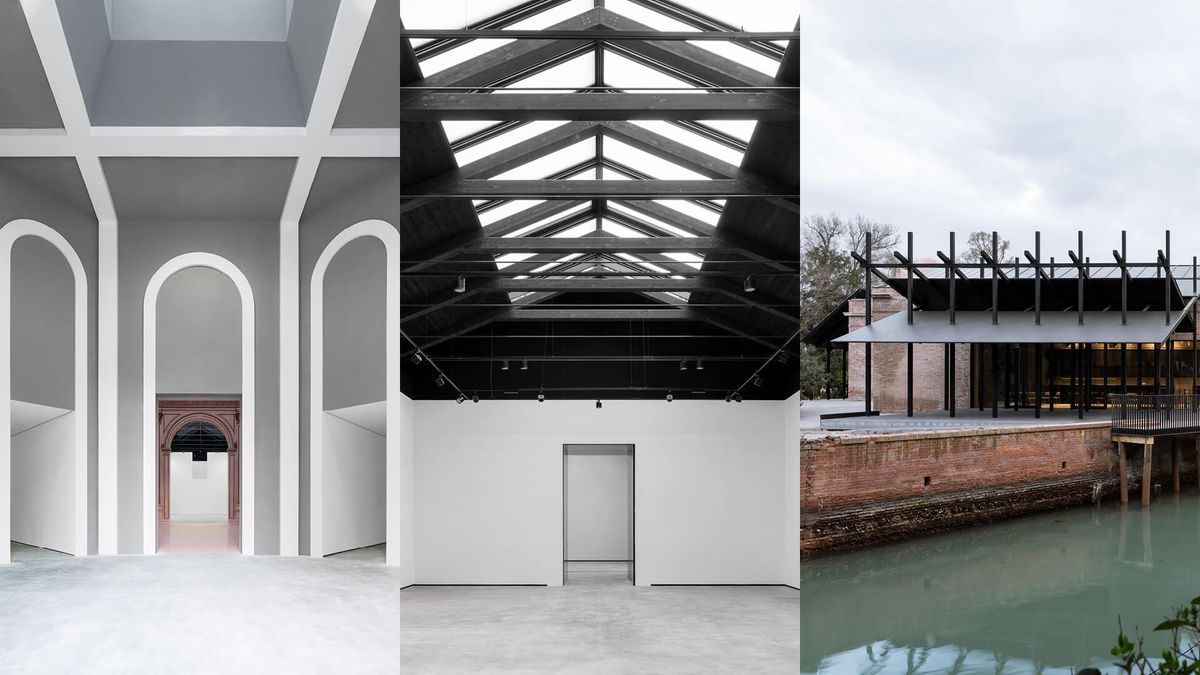 The renovated Central Pavilion in the Giardini seen from outside.