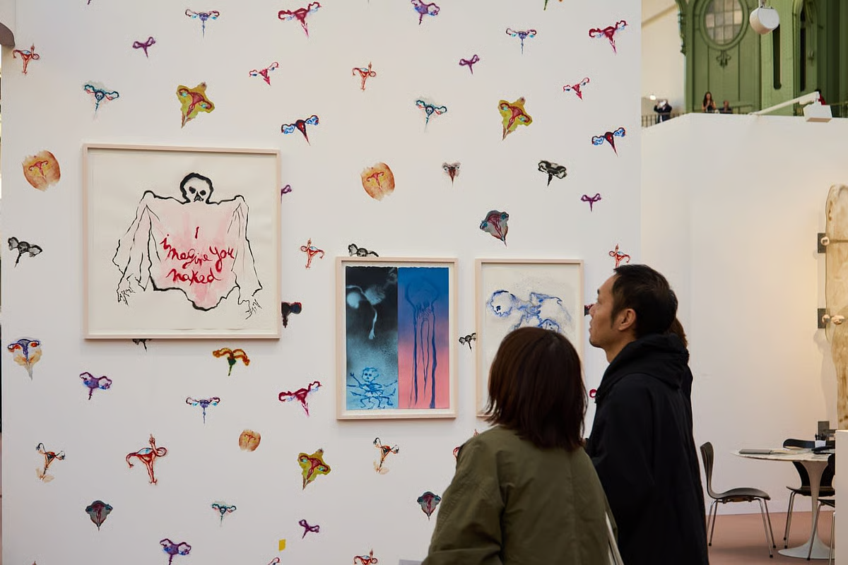 Marian Goodman Gallery booth at Art Basel Paris 2024.