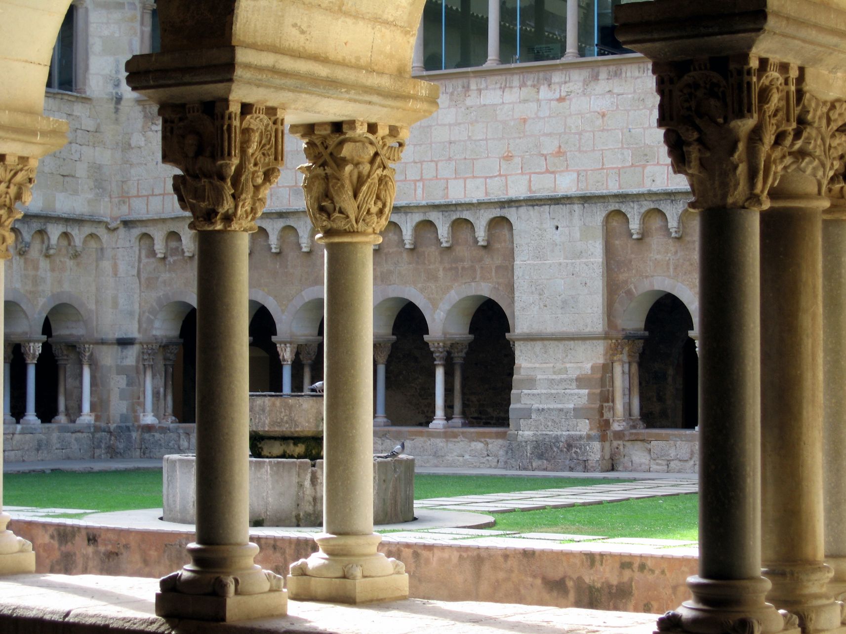 Cloister of the Monastery of Sant Cugat del Vallès, Catalonia.