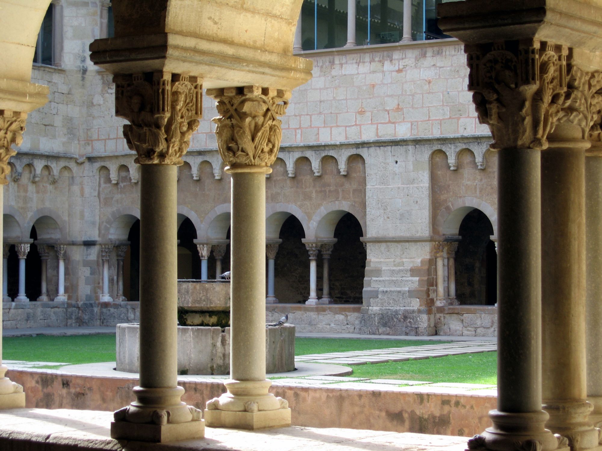 Cloister of the Monastery of Sant Cugat del Vallès, Catalonia.