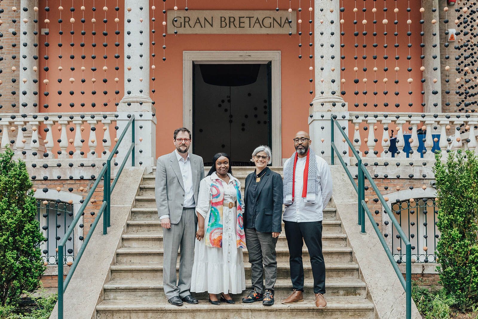 Installation view of the British Pavilion at the 2025 Venice Architecture Biennale, titled Geology of Britannic Repair.
