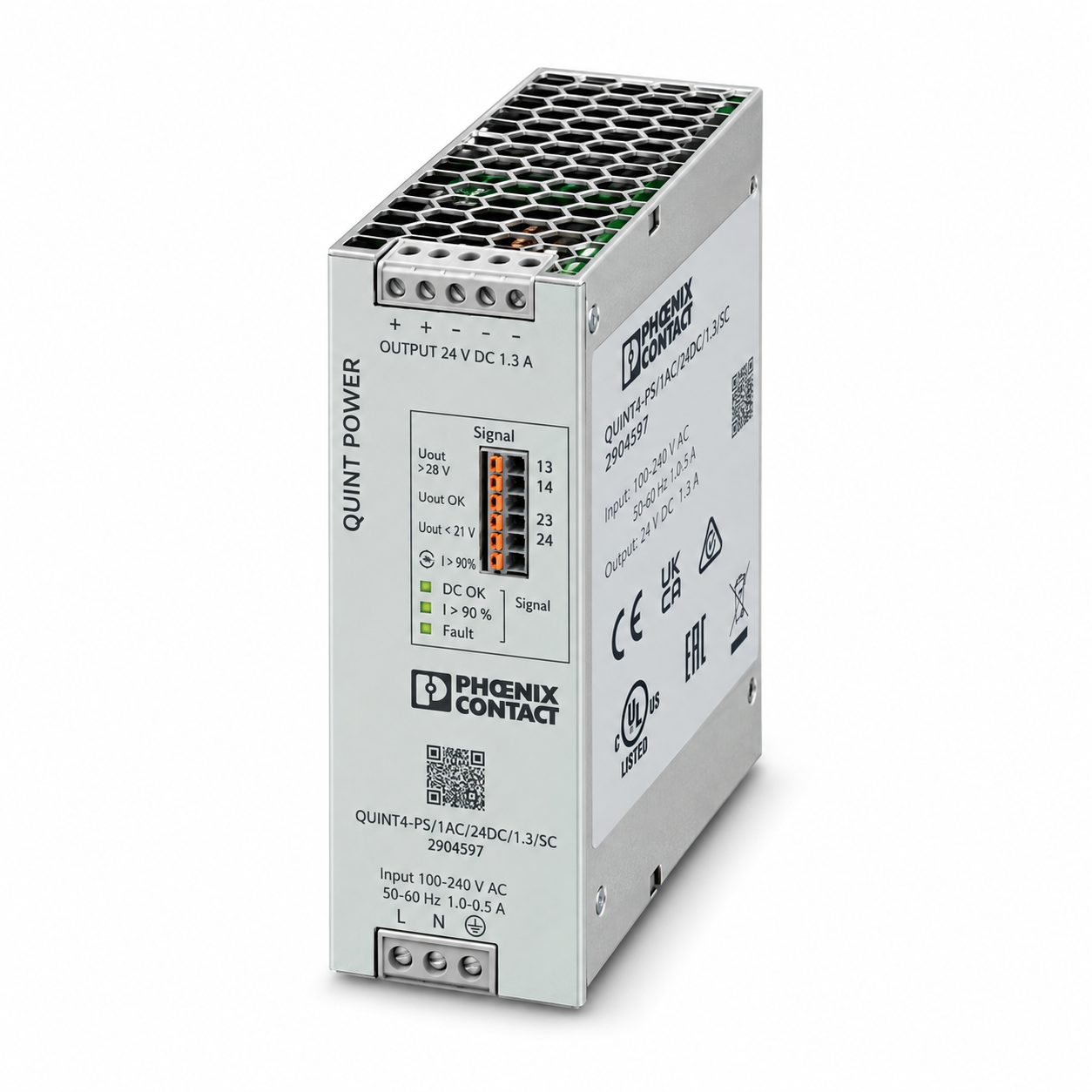 Phoenix Contact QUINT4-PS/1AC/24DC/1.3/SC power supply, item 2904597