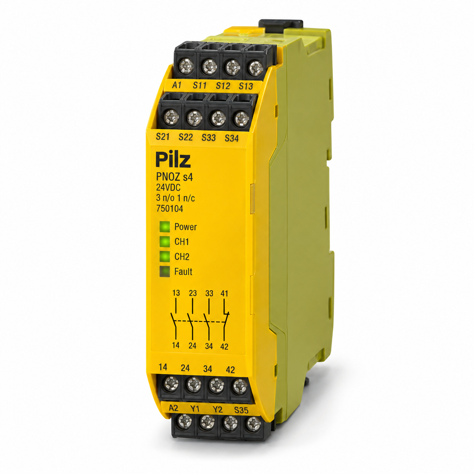 Pilz PNOZ s4 24VDC safety relay, product ID 750104