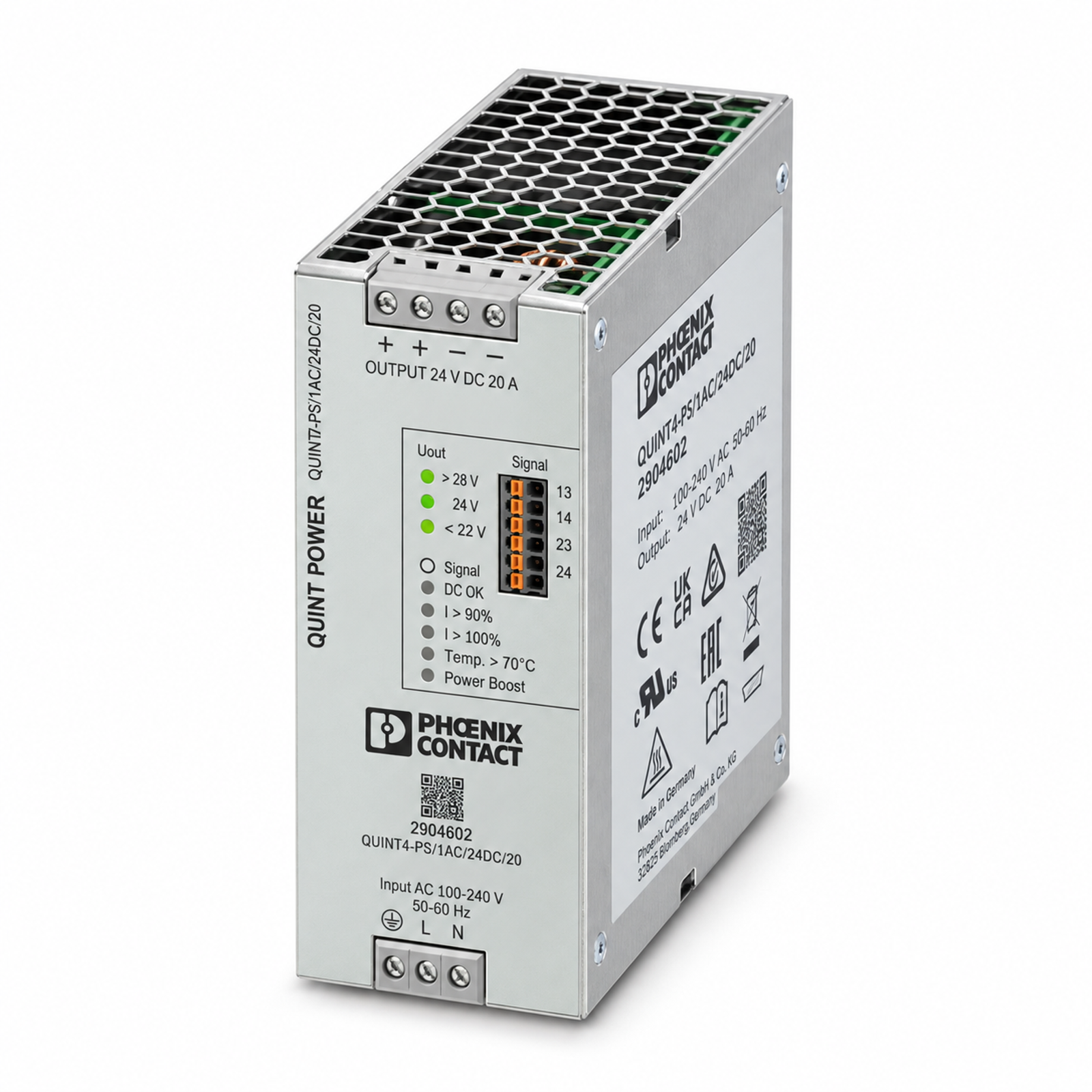Phoenix Contact QUINT4-PS/1AC/24DC/20 power supply, item 2904602