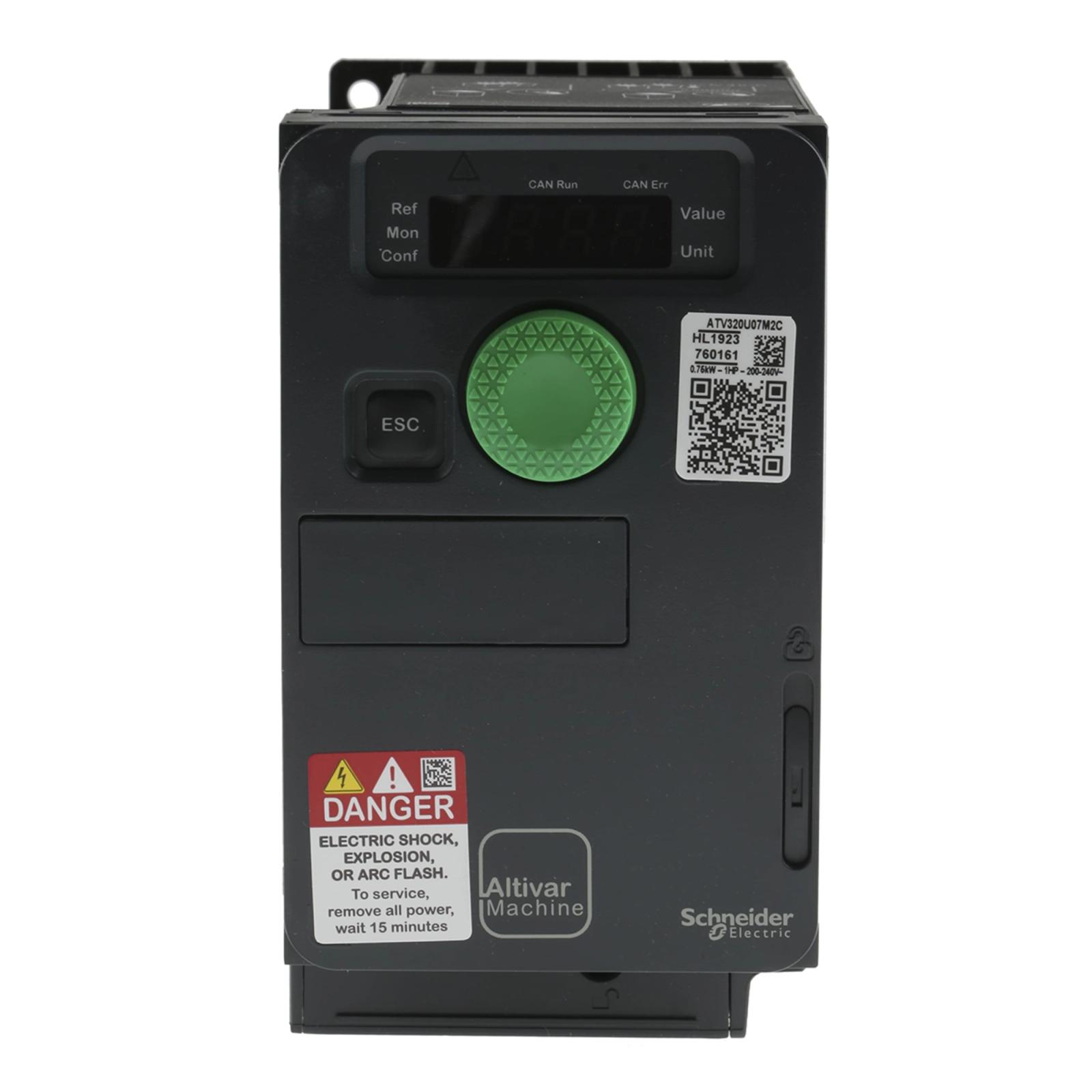 Schneider Electric Altivar Machine ATV320 variable speed drive ATV320U07M2C front view