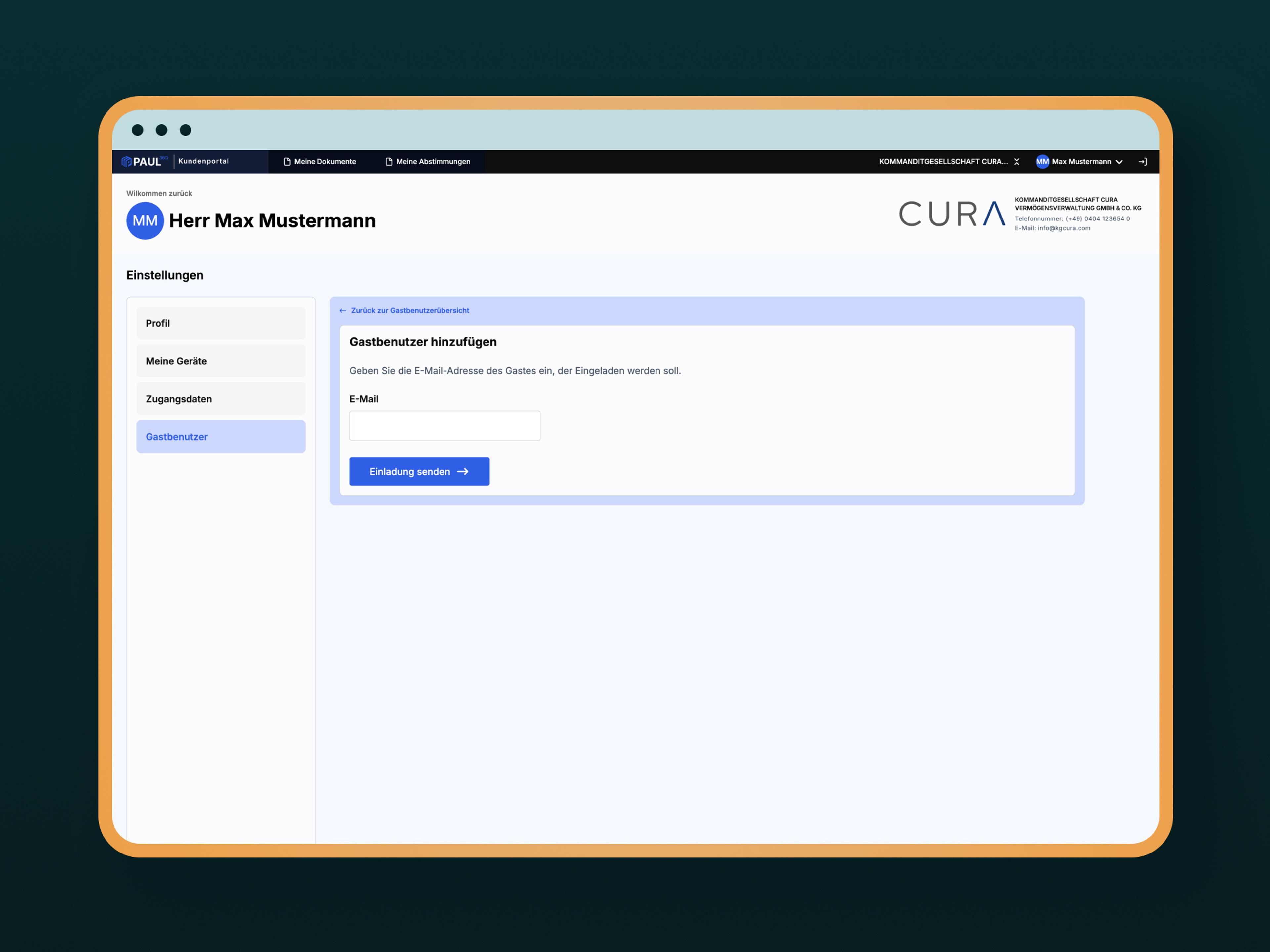 PAUL360 kundeportal - Skjerm 5