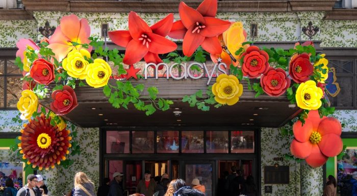 Floral facade at Macy's Herald Square