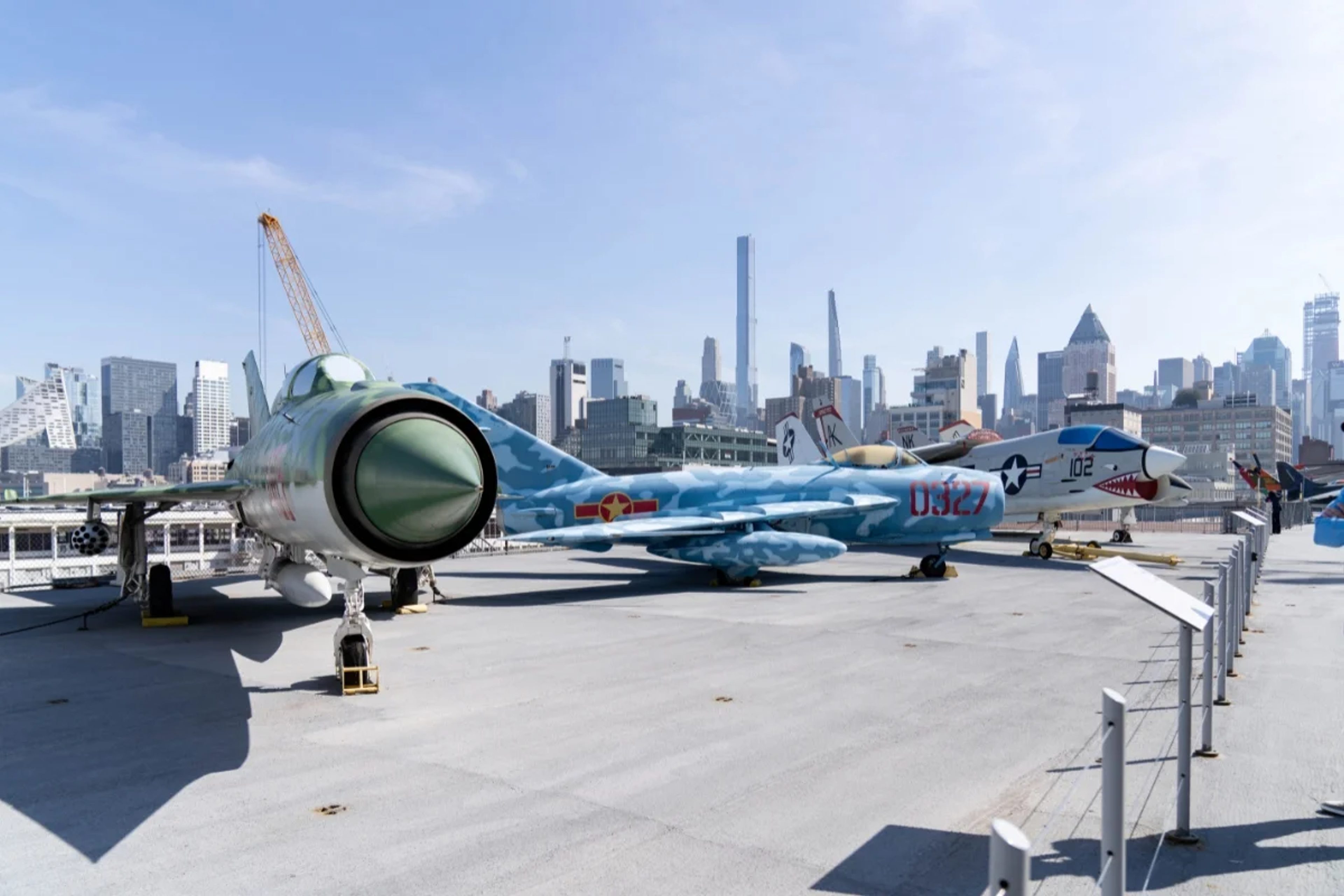 Intrepid Museum aircraft carrier with different airplanes