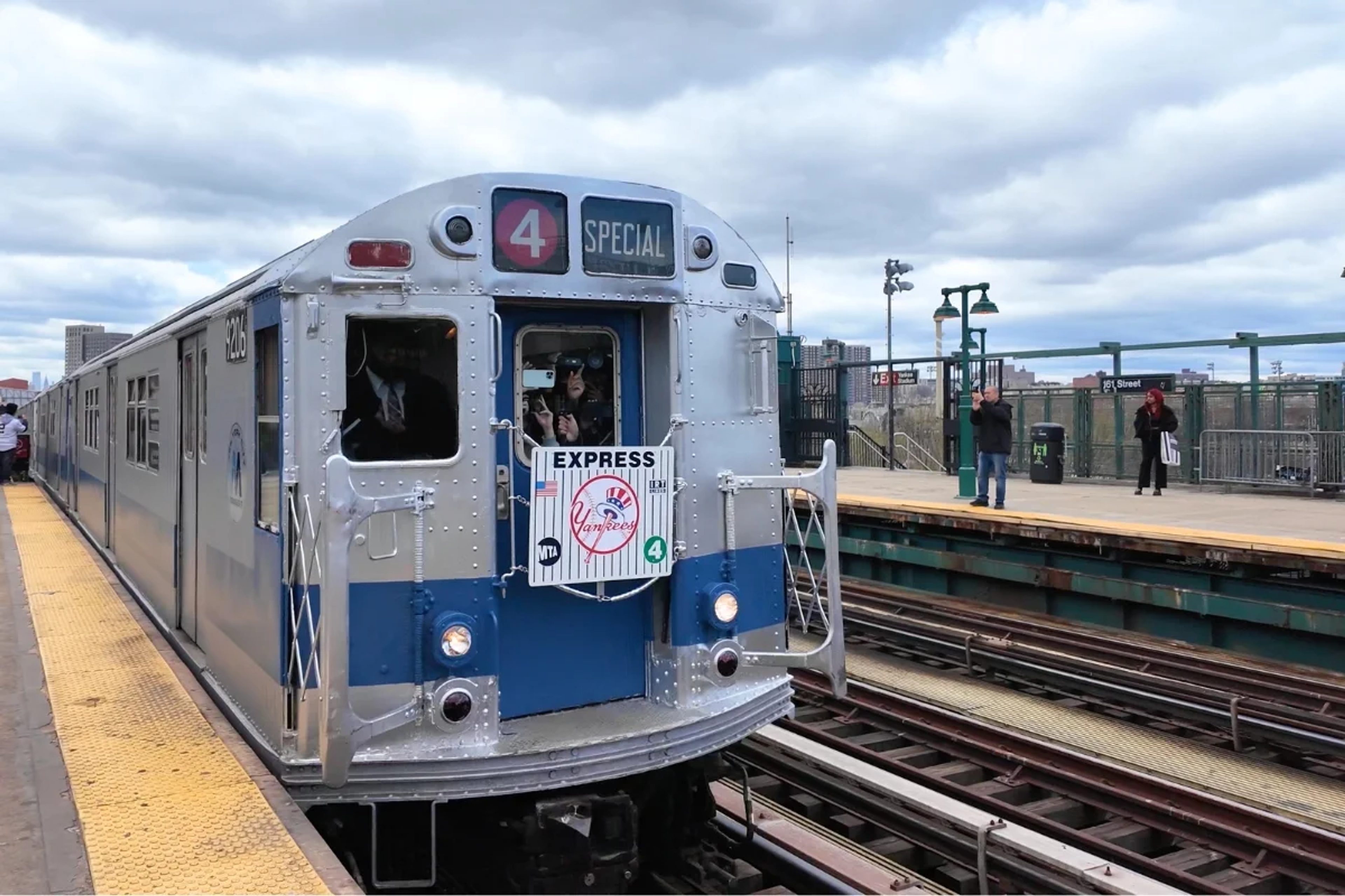 Yankees Vintage Subway arrives at the station