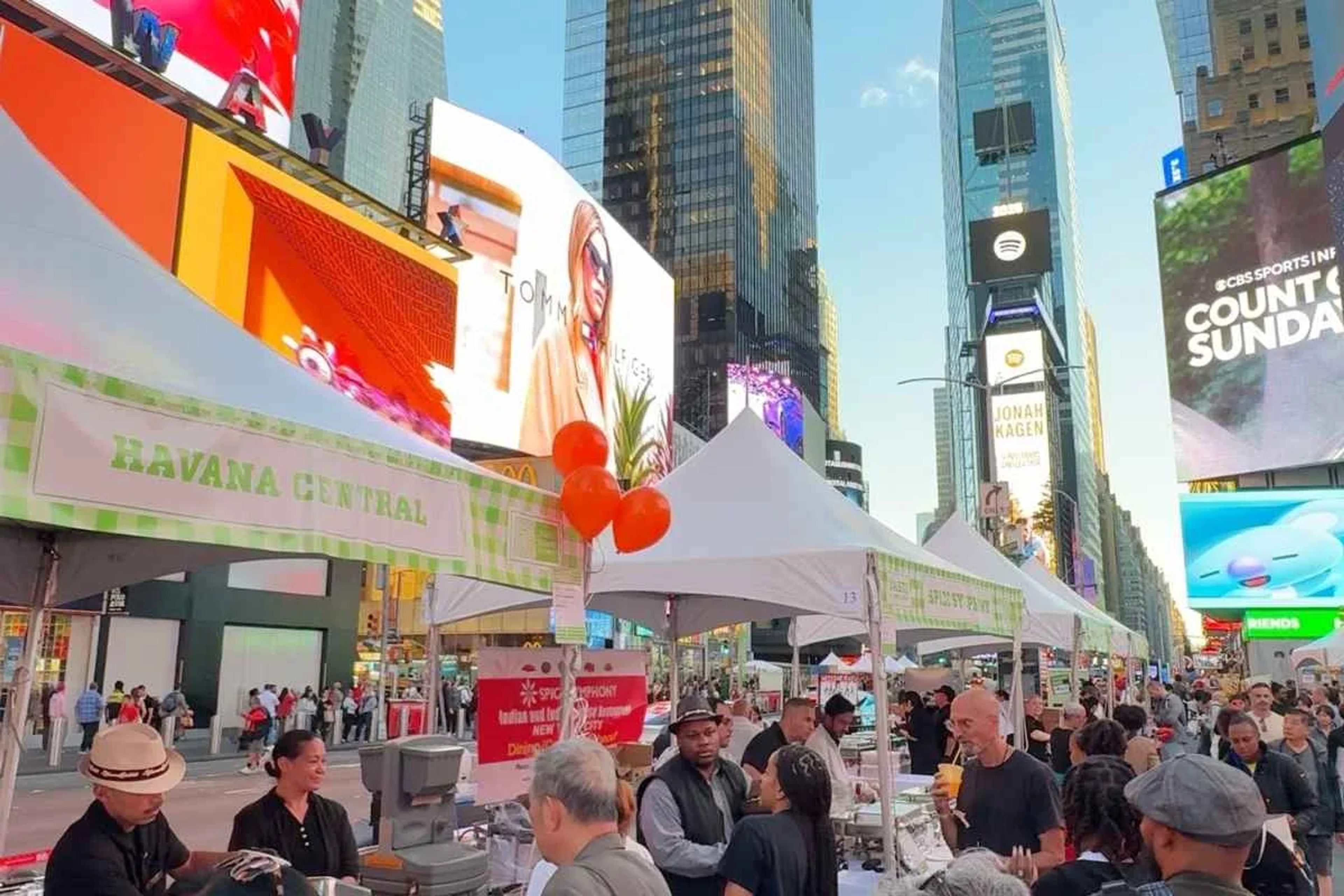 Taste of Times Square food booths