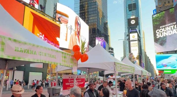 Taste of Times Square food booths