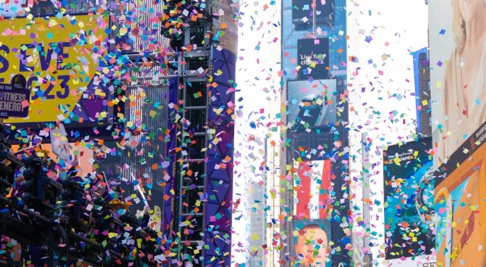 New Year's Eve Confetti Test in Times Square