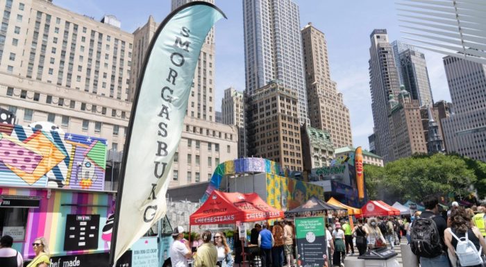Smorgasburg food booths at the World Trade Center location
