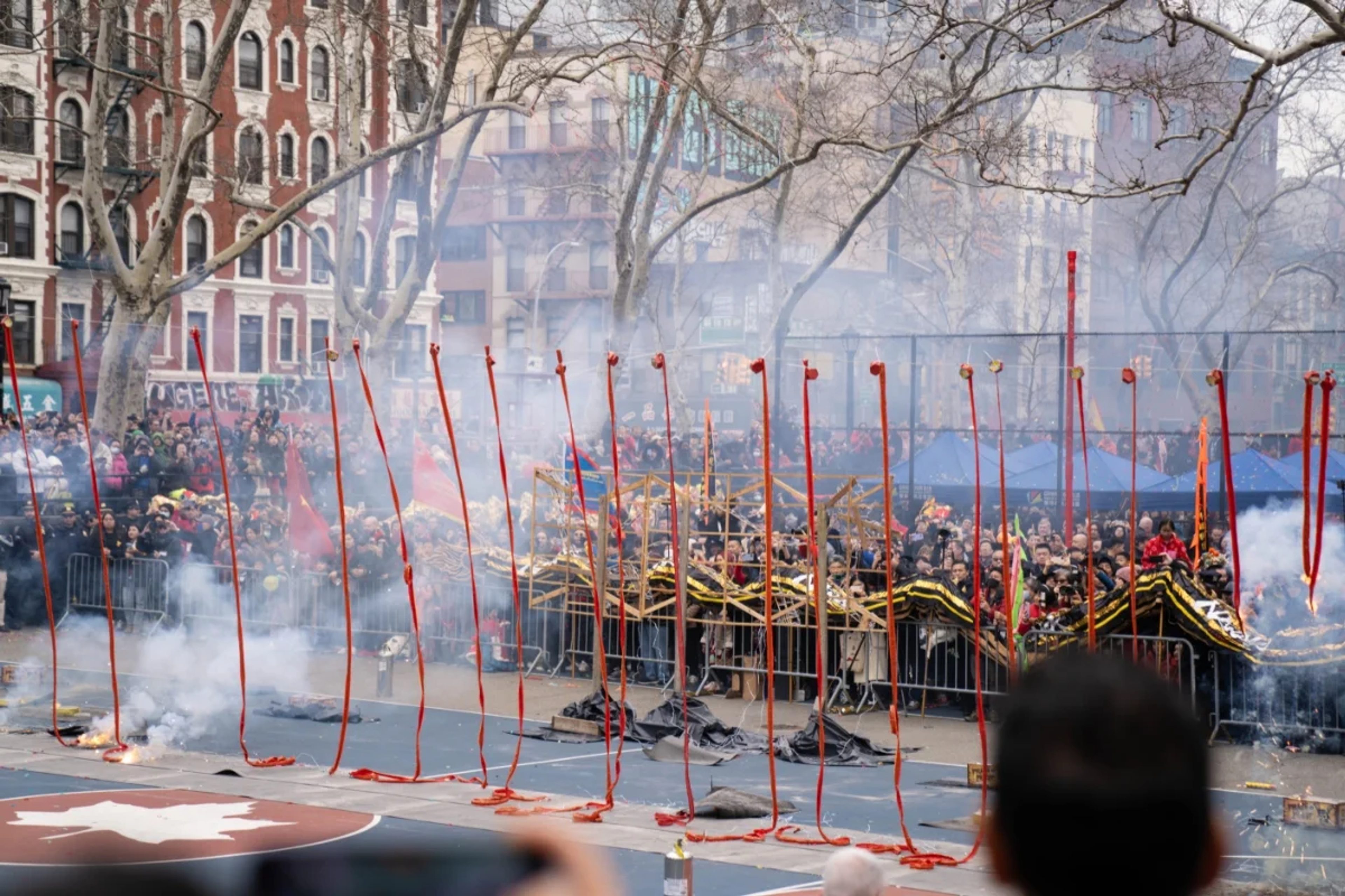 Firecracker Ceremony in Chinatown New York