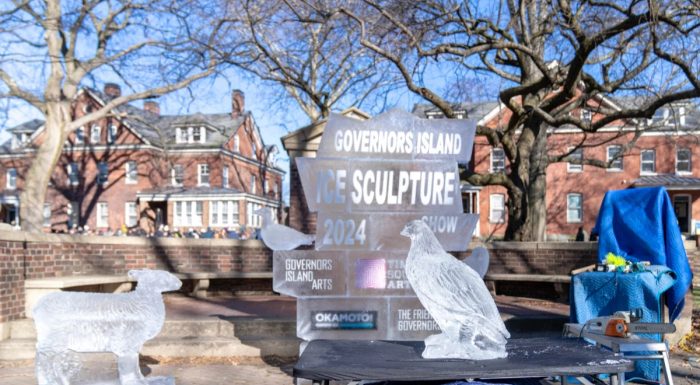 Ice sculpture on Governors Island