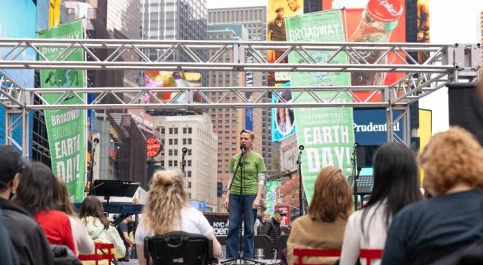 Broadway concert on Earth Day in Times Square