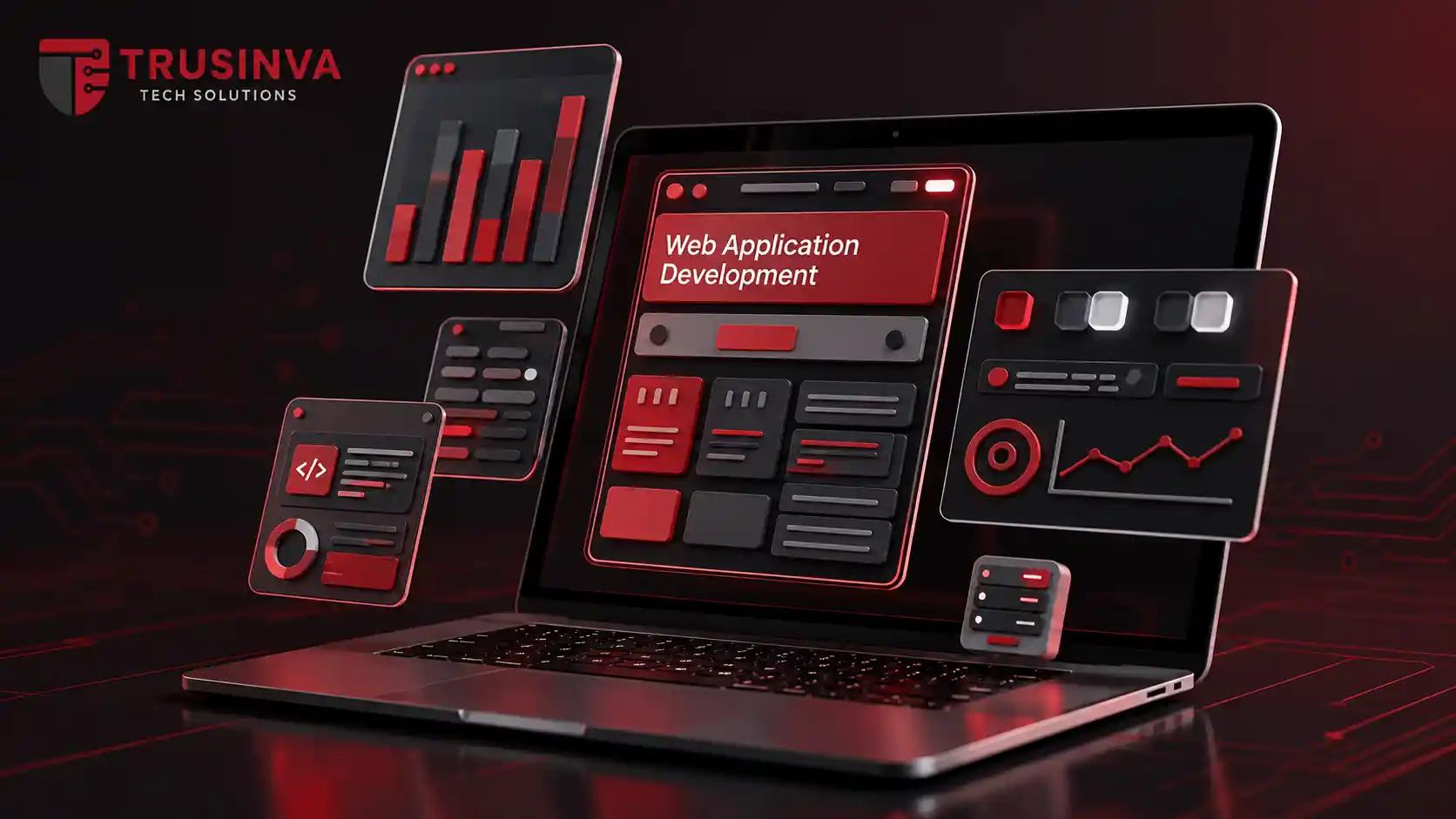 Custom web application development illustration
