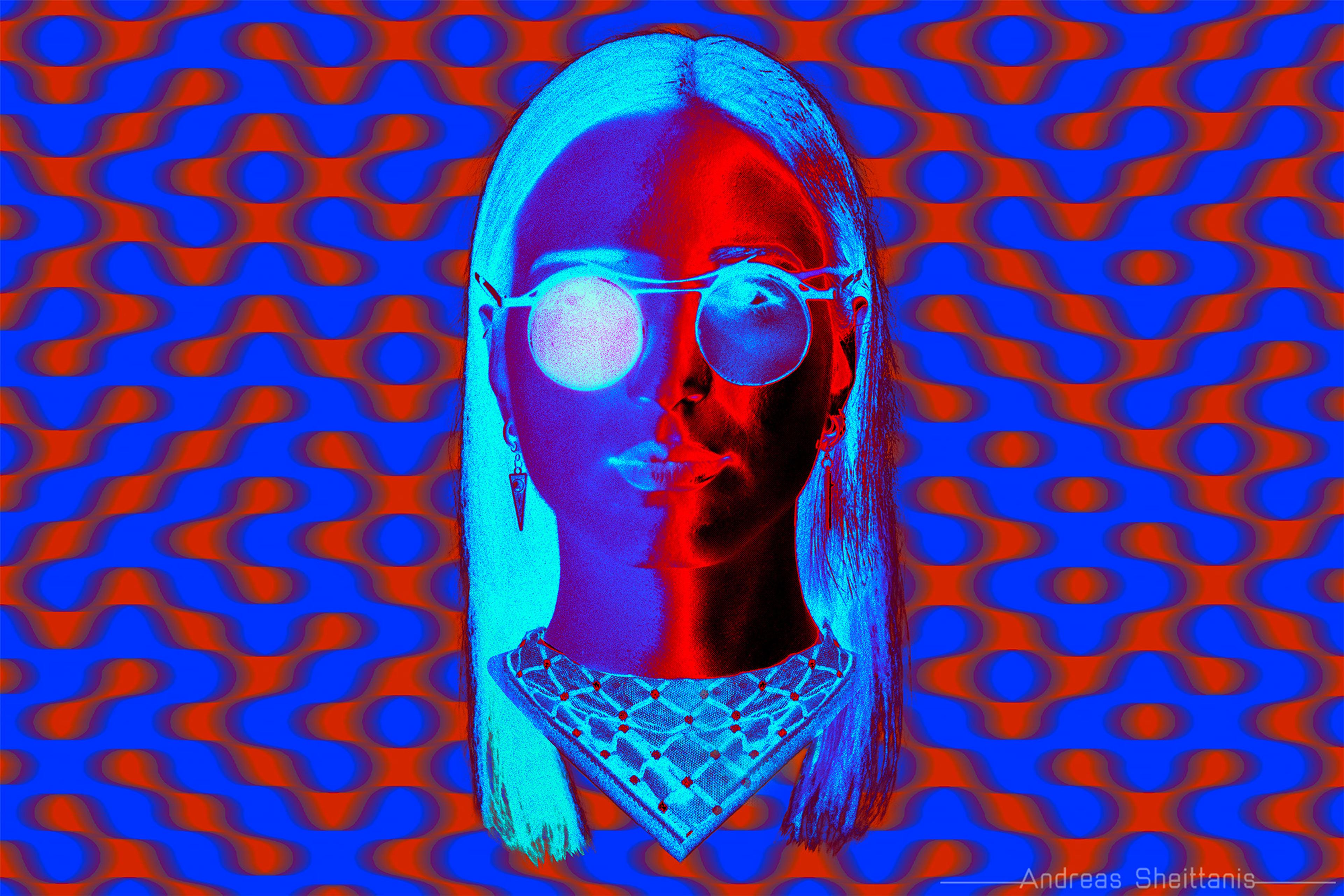 Metallic.