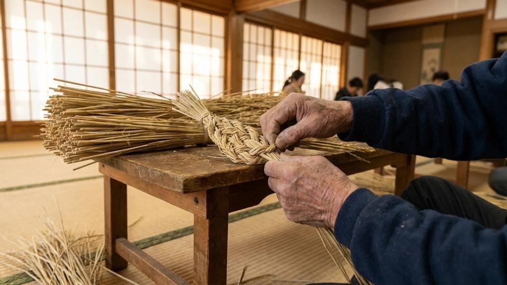 サンプル:地域ワークショップ「藁細工に触れる」