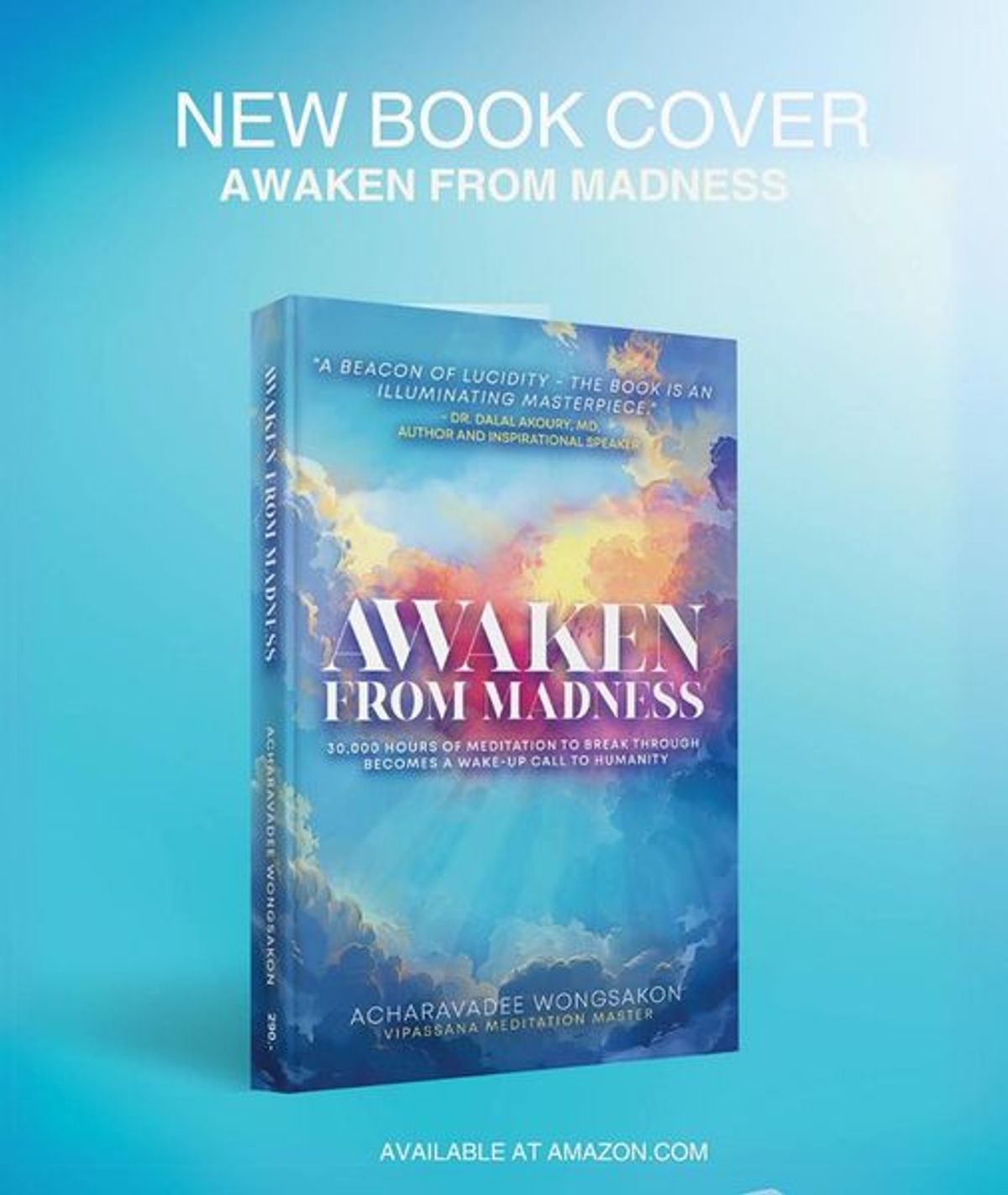 New cover for the book "𝐀𝐖𝐀𝐊𝐄𝐍 𝐅𝐑𝐎𝐌 𝐌𝐀𝐃𝐍𝐄𝐒𝐒"