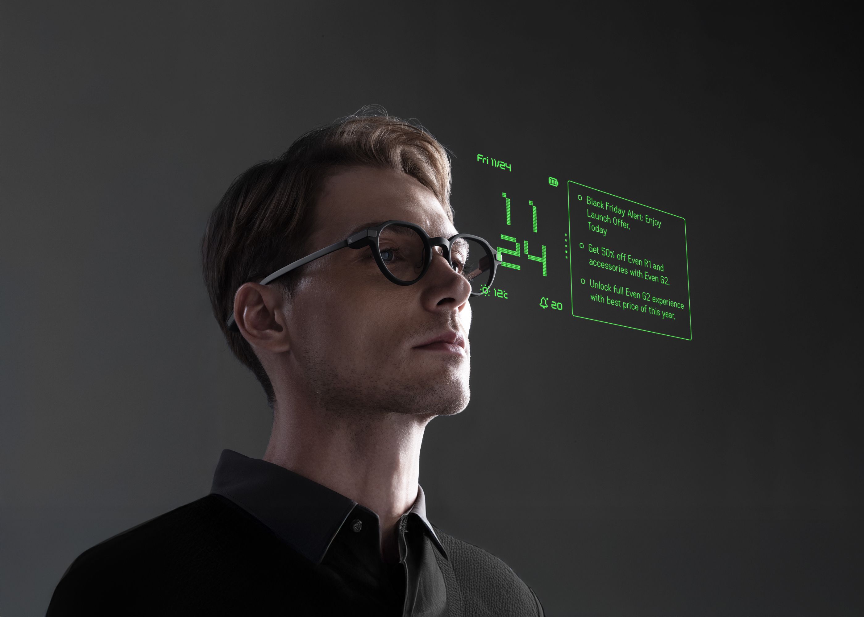新品未使用 イーブンリアリティーズ スマートグラス ディスプレイ搭載スマートグラス＆AI｜Even G2