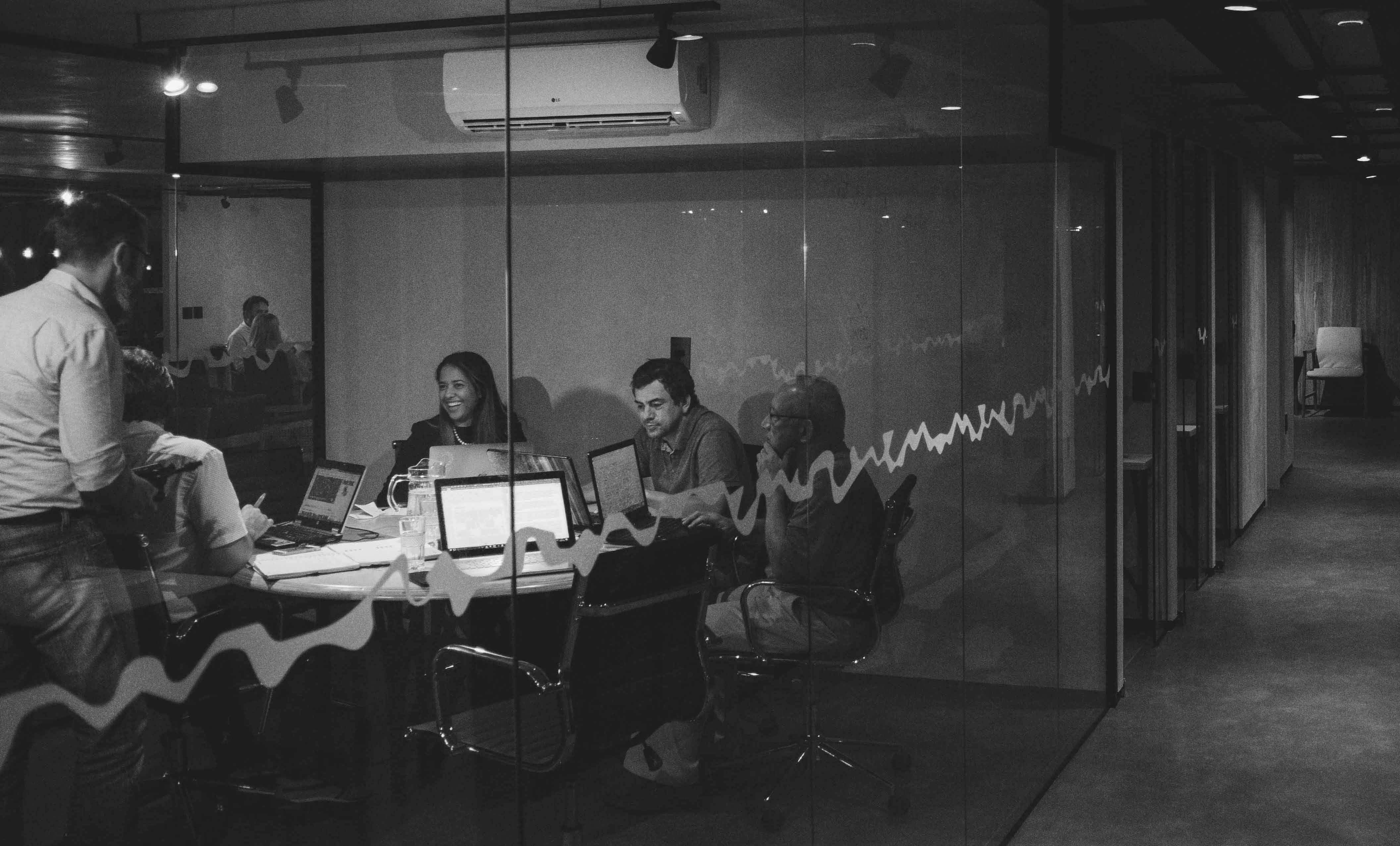 PE Team working on a deal