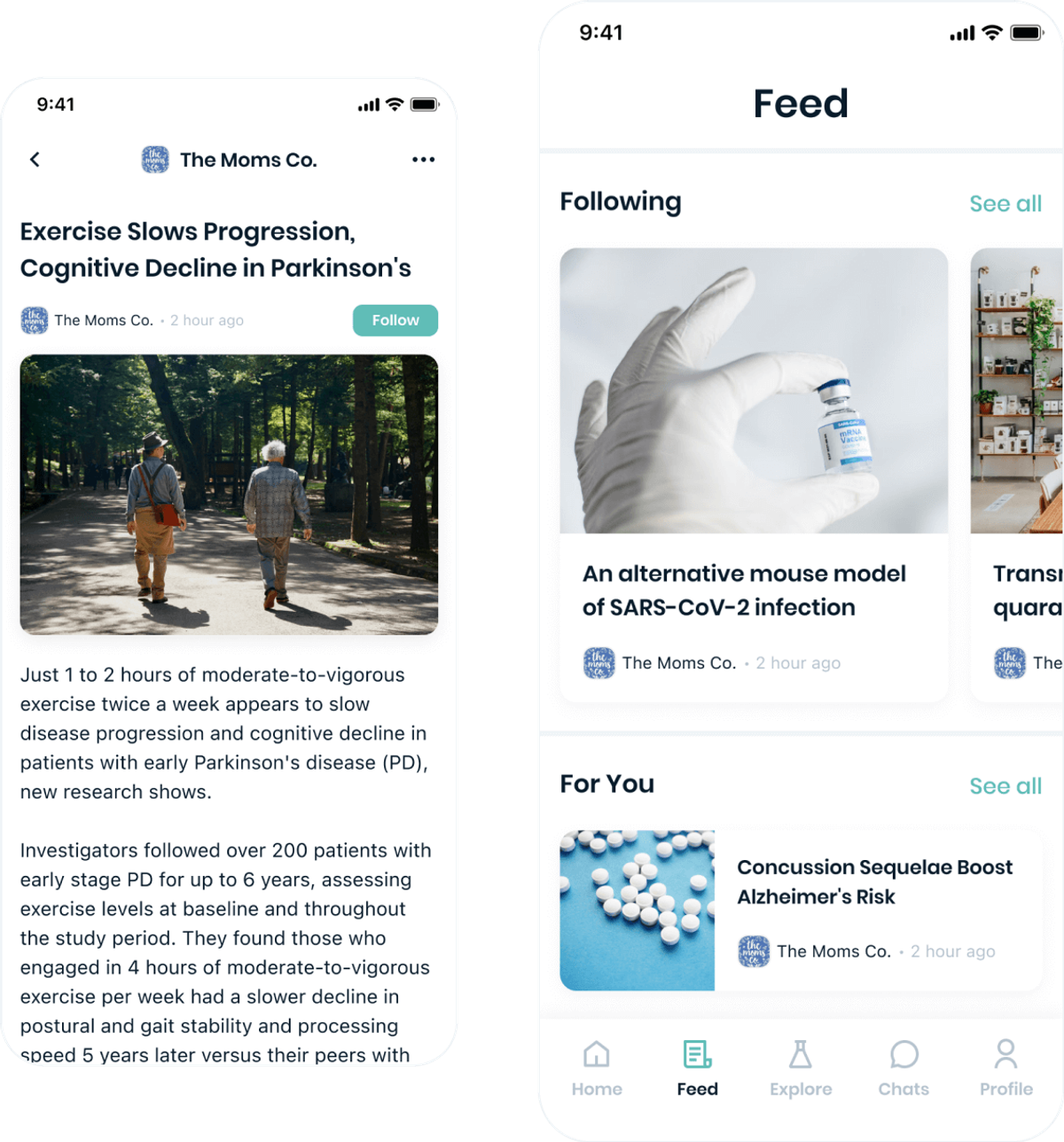 Industry insights — article & feed screens