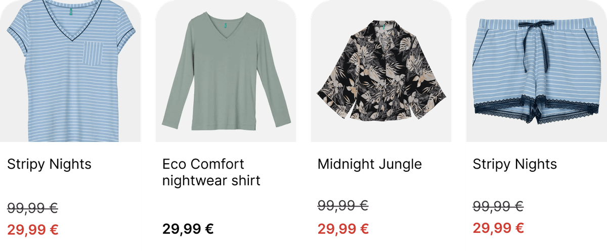Esthetic women's underwear e-commerce storefront