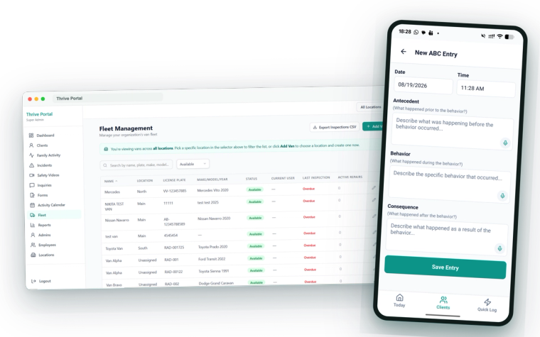 Thrive Portal by Softermii APEX: care documentation across web and mobile