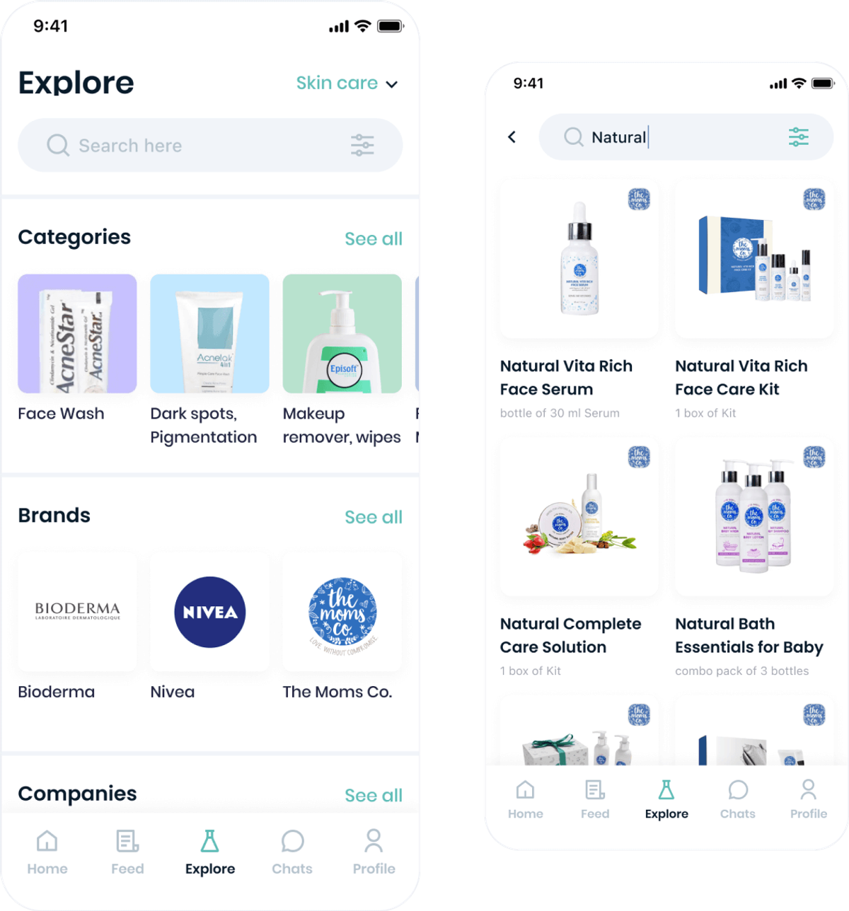 Personalized niches — explore & search screens