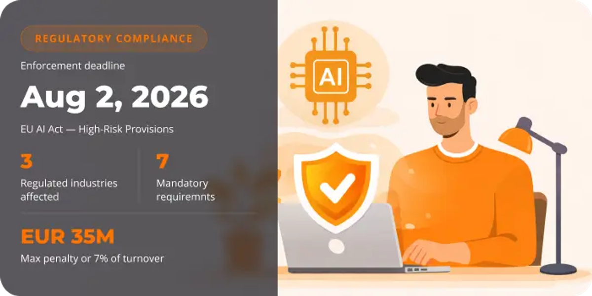 EU AI Act Compliance Guide: What Insurance, Fintech, and Healthcare Companies Must Do Before August 2026