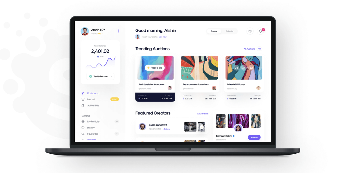 NFT marketplace development