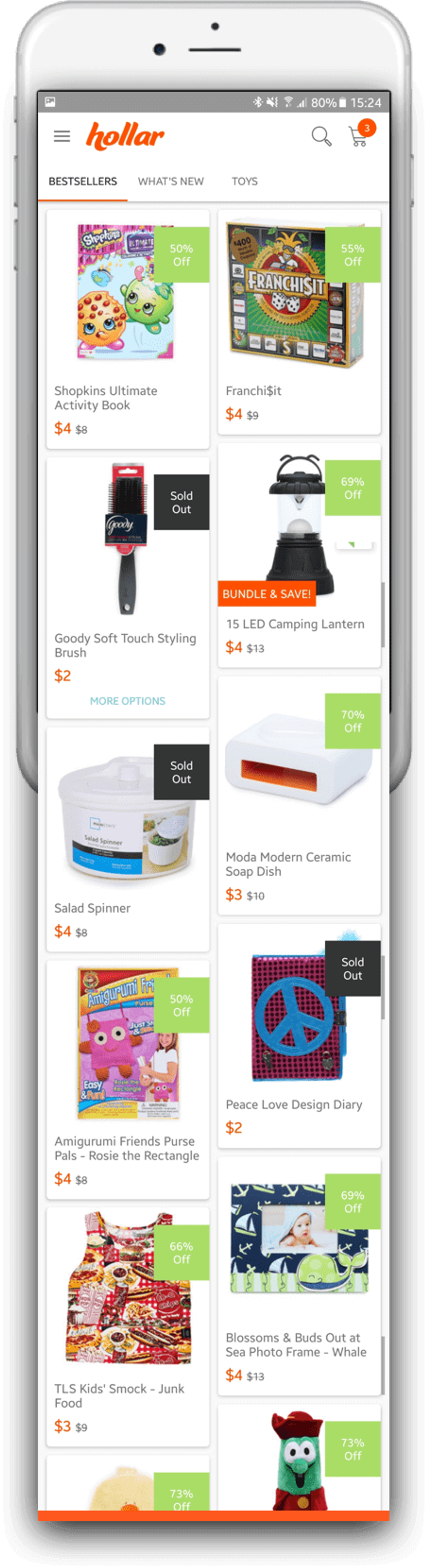 Hollar online discount marketplace app