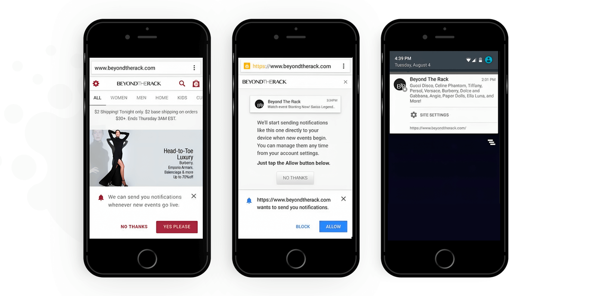 Development of progressive web application