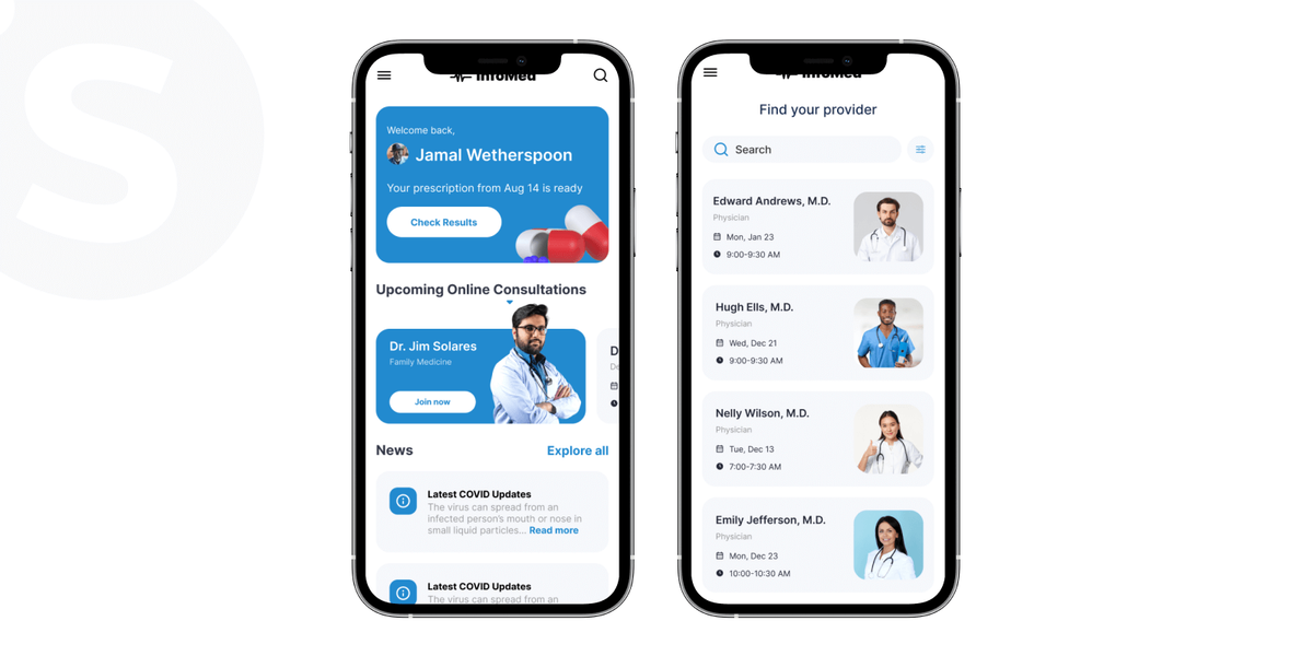 Development of telehealth mobile app