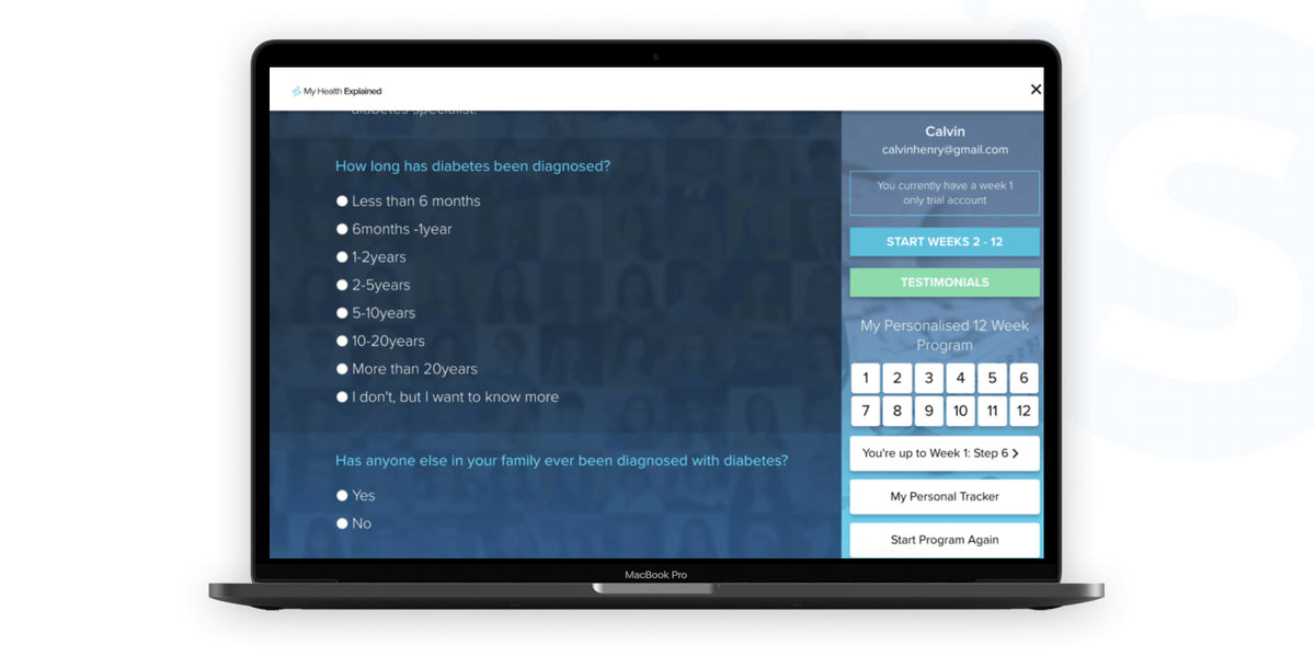 Developing diabetes tracker app