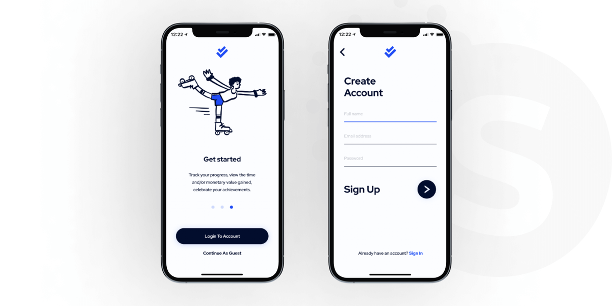 Create a mobile app design for e-commerce