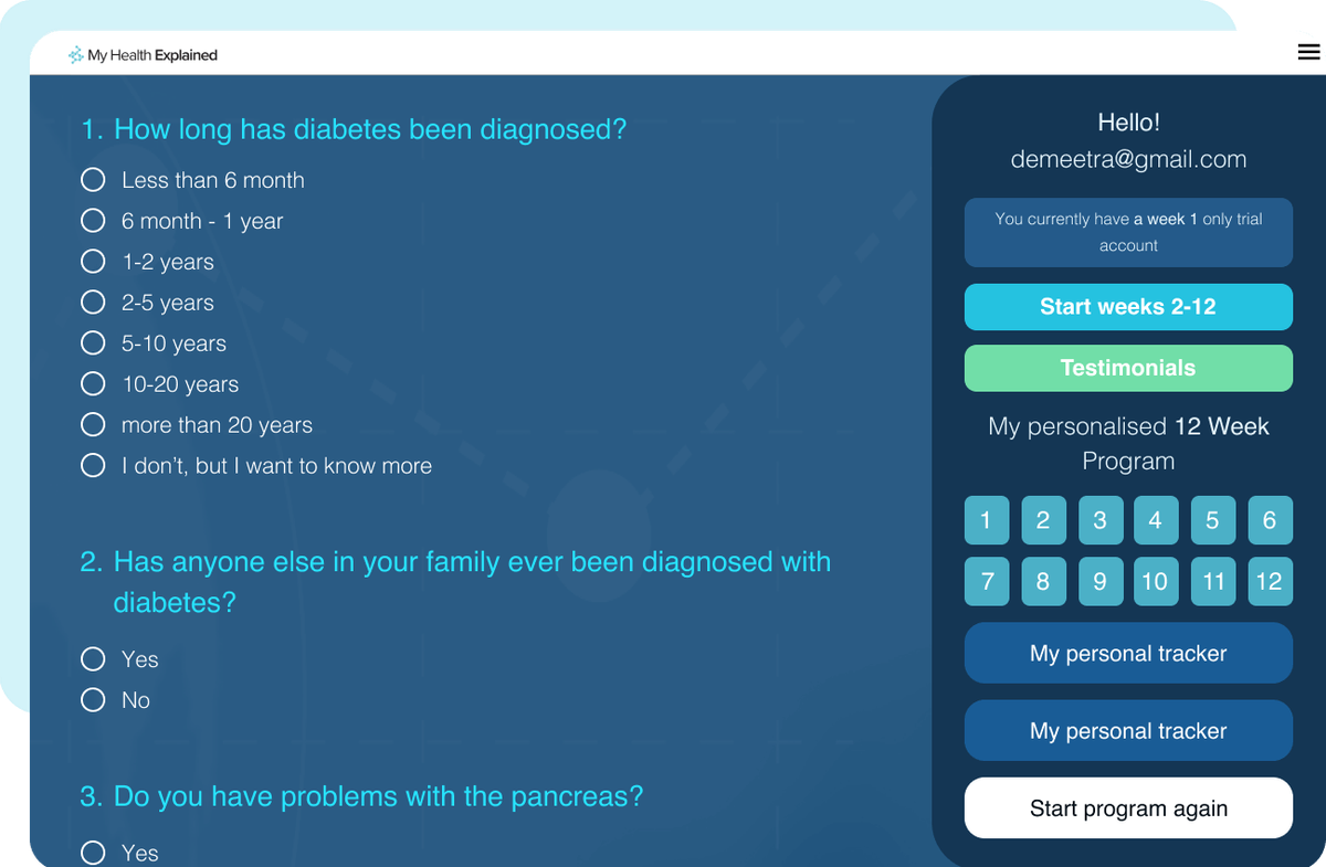 My Health Explained screen 1