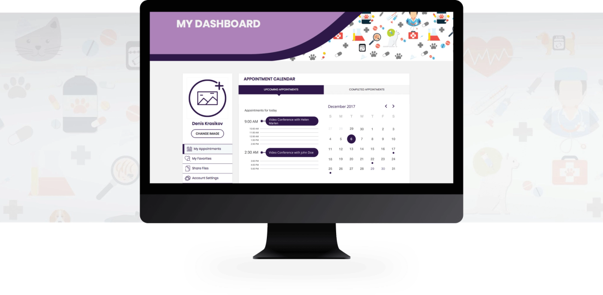 PetRealTime veterinary telehealth video consultation screen