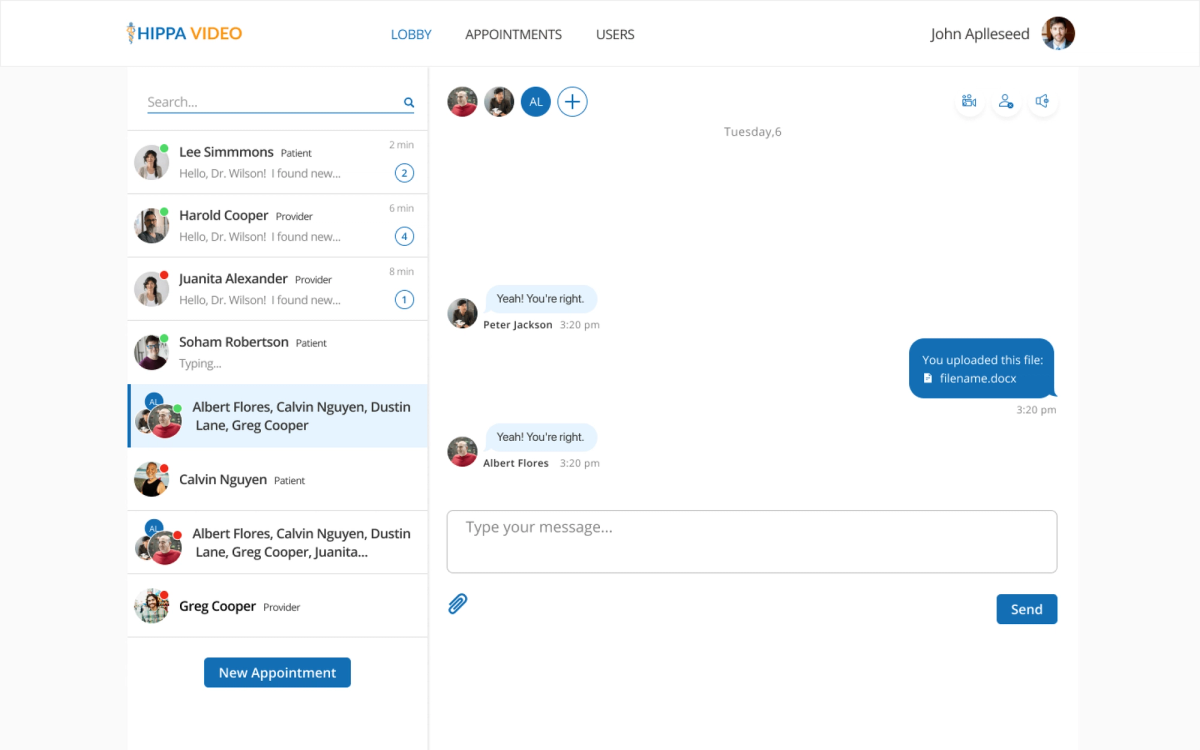 HIPAA Telmed protected cloud telehealth interface