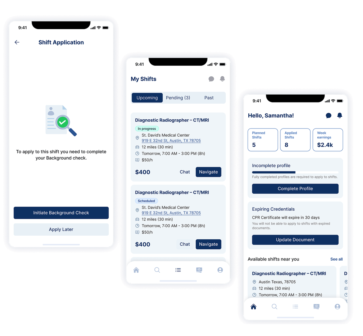 RadShifts Stripe Connect payment pipeline with automated provider payouts