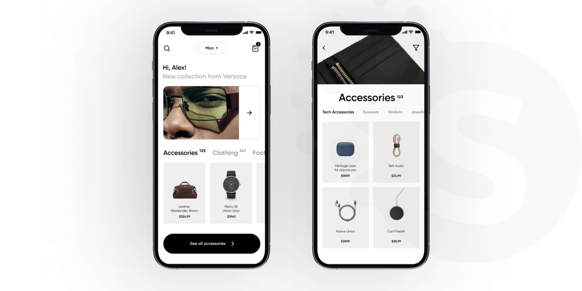 e-commerce app design