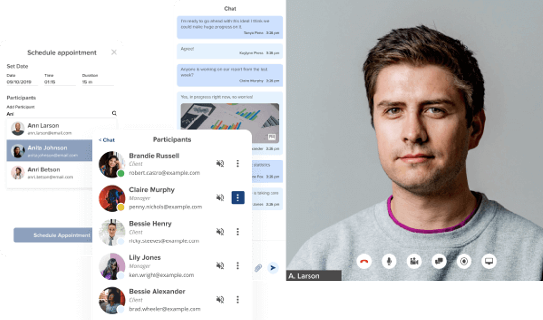 Video conferencing application built with the VidRTC engine