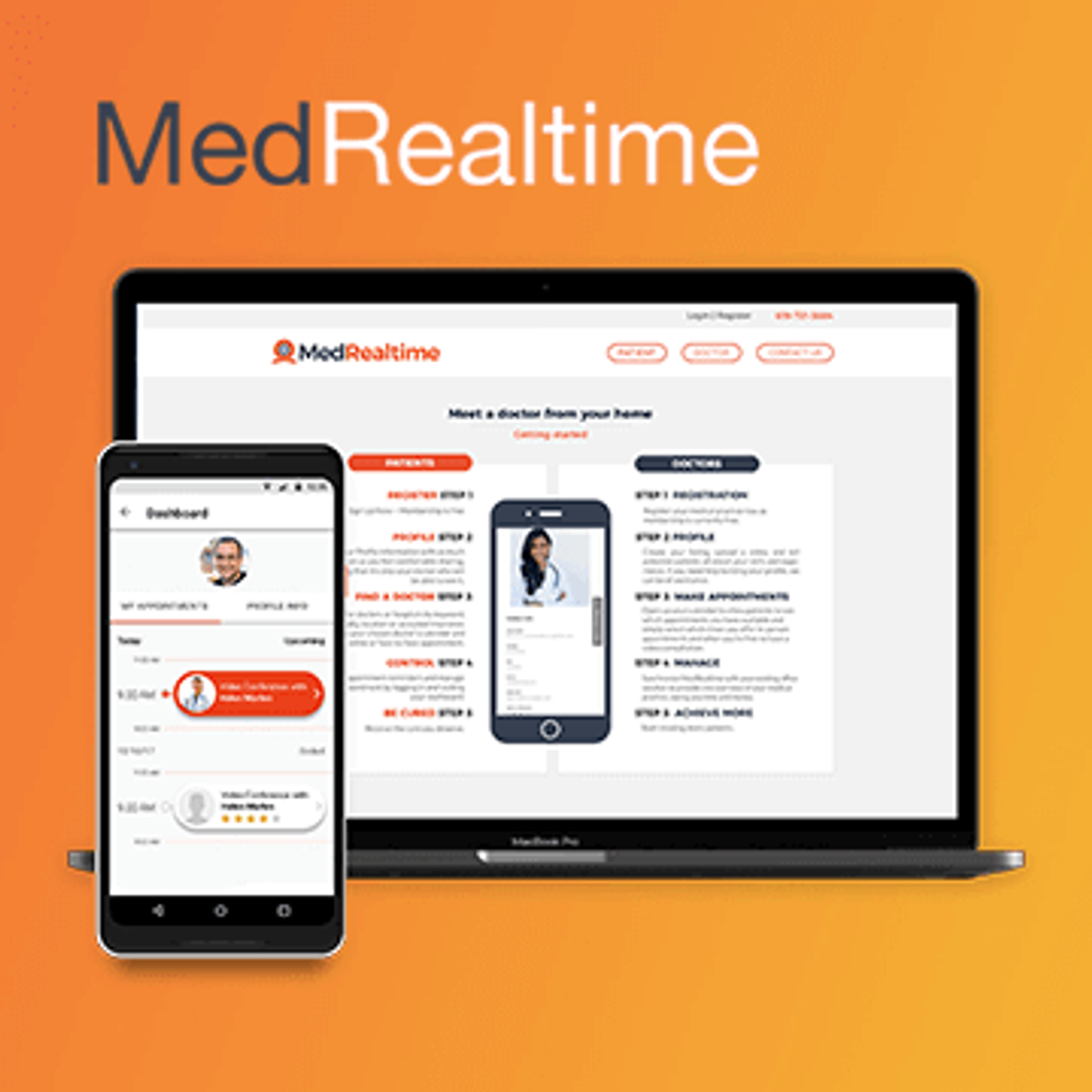 MedRealtime telemedicine booking and video consultation app