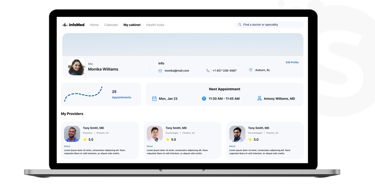 Building hospital management software