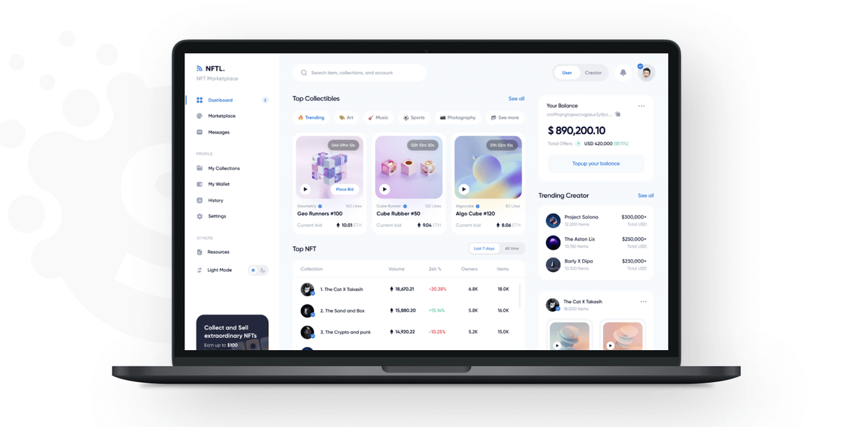 eCommerce NFT platform development