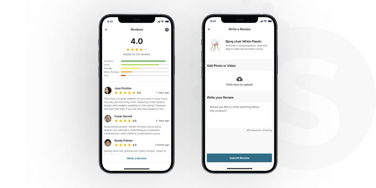UI design for shopping app