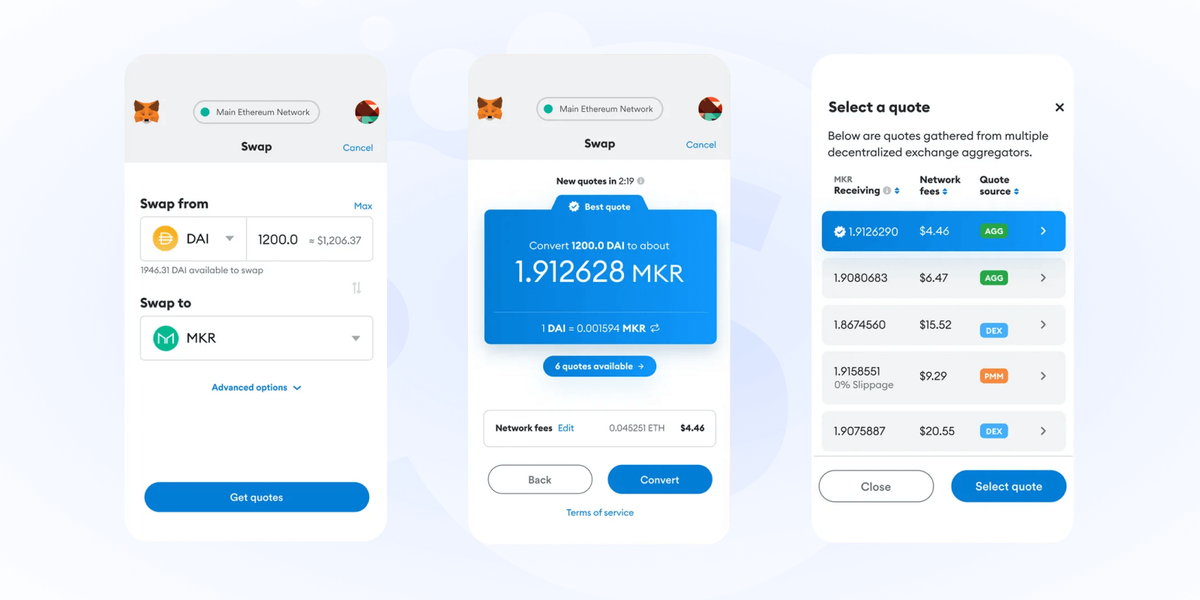 DeFi wallet example