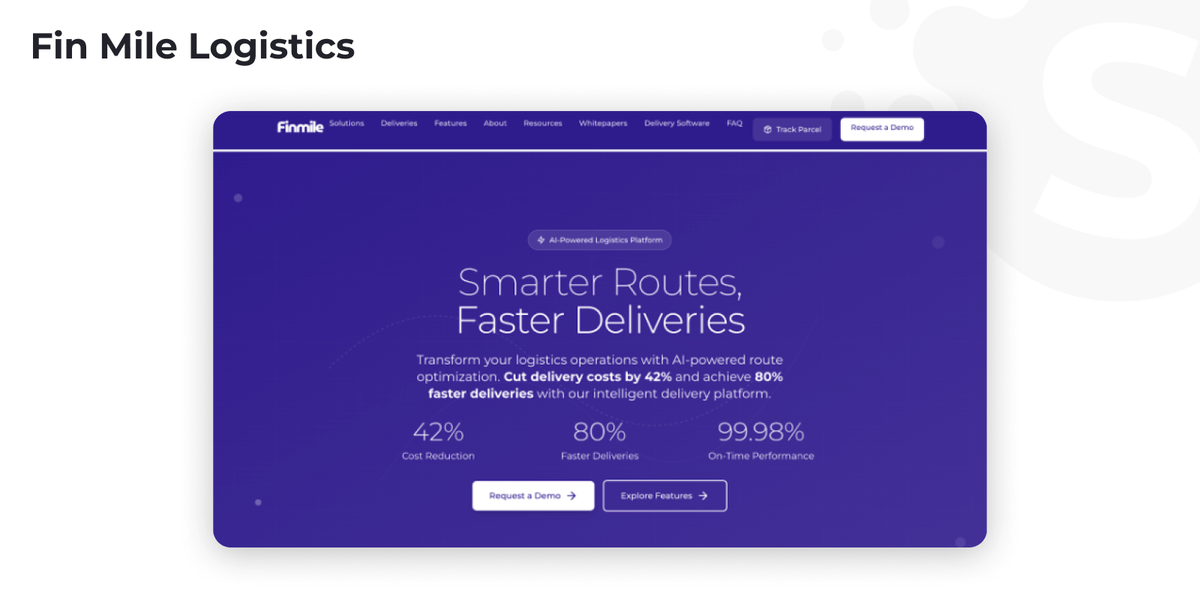 Artificial intelligence logistics